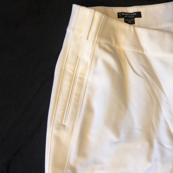 New Guess By Marciano Taryn High Rise White Suiting Dressy Pant XS - Picture 9 of 11